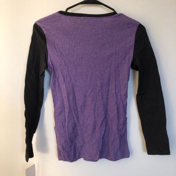 NWT PUMA Purple w/ Black Sleeves Top - Size Large - Picture 4 of 6
